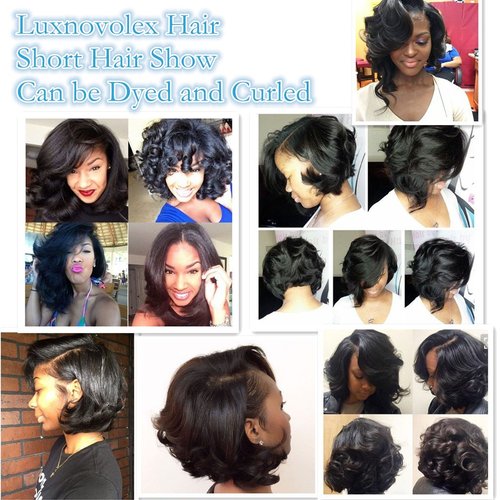 Luxnovolex Brazilian Hair Body Wave 4 Bundle Deals Brazilian Virgin Hair Wavy 8A Grade 100% Unprocessed Human Hair Weave Bundles Short Sew In Hair Extentions