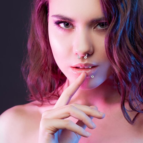 LOYAL BOOK 104pcs Piercing Kit 14G16G Kit Piercing Kits for all piercings (Stainless steel color)