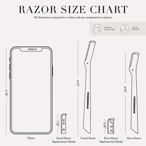 Tweezerman Rose Gold Facial Razor