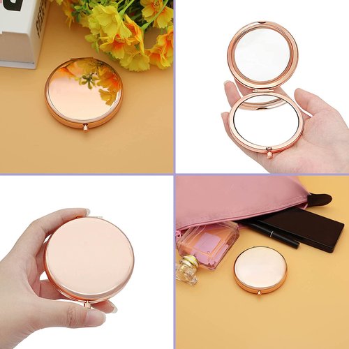 Bridesmaids Gifts from Bride Wedding Gift for Best Friends Sister Rose Gold Compact Mirror Thank You Gift for Bridesmaids Wedding Engagement Gifts Bridal Shower Gifts Bachelorette Bridal Party Gifts