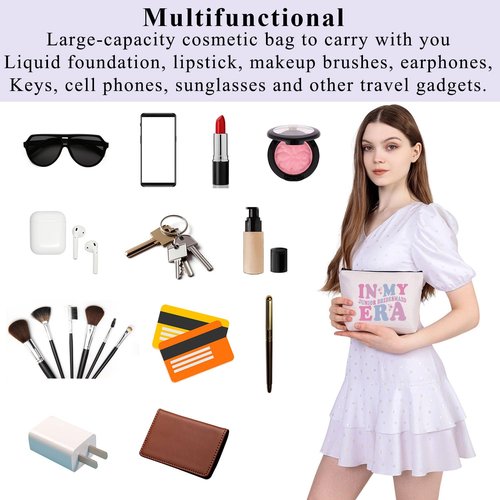 PLITI Junior Bridesmaid Gift Wedding Party Gift Bridal Shower Gift In My Junior Bridesmaid Er Makeup Bag From Bride (Junior Bridesmaid Er bag)