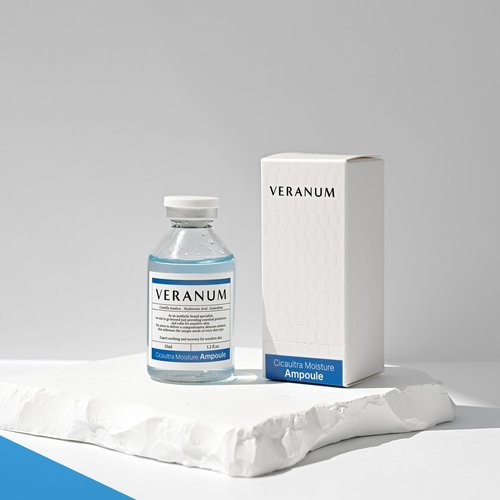 Veranum Cicaultra Moisture Ampoule – Korean Peptide & Hyaluronic Acid Face Serum for Sensitive Skin – Deep Hydration, Barrier Repair & Glass Glow Firmness – 1.2 fl oz (35 mL)