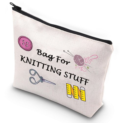 G2TUP Knitting Makeupbag Yarn Storage Crochet Bag for Knit-ting Stuff Gift for Sewing Quilting Lover (Bag for Knitting Stuff)
