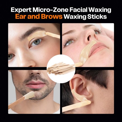 Wokaar Ear Hair Removal Kit for Nose and Eyebrow | 100 g Wax, 30 Sticks | Nose Wax Kit for Men and Women | Includes Balm Wipes,Earplugs, Ear Protectors | Lasts up to 5 Weeks | No Microwave Needed
