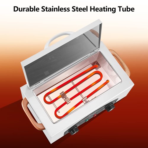 Soiiw High Temperature Sterilizer Autoclave Machine 110V 300W Nail Tool Sterilizer Dry Heat Sterilizer Dental Tool Sterilizer esterilizador de manicura 1.5L Salon Equipment for Metal Tools with Handle