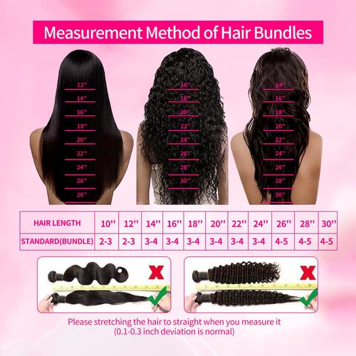 Water Wave Human Hair Bundles 18 Inch 12A Deep Curly Bundles Human Hair 100% Unprocessed Wet and Wavy Bundles Human Hair Extensions Natural Black
