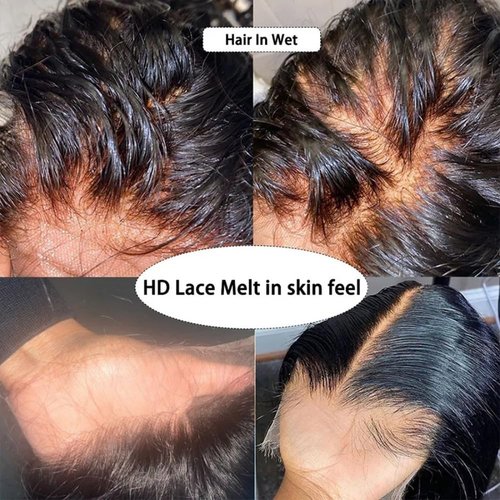2x6 Skinlike HD Transparent Lace Closure Body Wave Closure 0.1mm Invisible Lace 100% Virgin Human Hair Lace Closure Pre Plucked Natural Hairline (14 Inch)