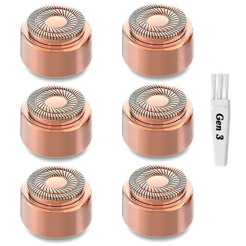 Generation 3 Replacement Heads for Finishing Touch Flawless Facial Hair Remover, Double Precision Replacement Blades Heads Compatible with New Flawless Gen 3, 6 pack