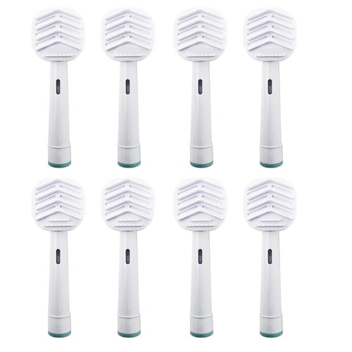 Tongue Brush Heads for Oral B Braun, 7000/Pro 1000/9600/500/3000/8000 and Smart Electric Toothbrush Brush Head Cleaner Scraper Replacement, 8-Pack