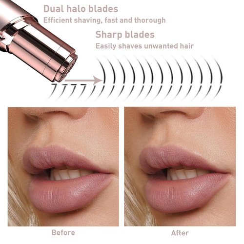 Facial Hair Remover for Women Gold Color with 6-pc Pack