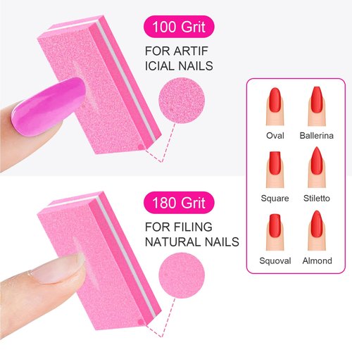 Nail Arm Rest, Foldable PU Leather Nail Hand Rest For Manicure+uffer Block Nail File, 30Count 100/180 Grit Sponge Nail Buffers for Acrylic Nails