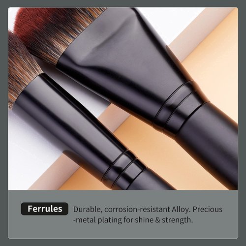 Jessup Eyeshadow Brushes Set Bamboo 15pcs T137 with 5pcs Makeup Artist Large Face Makeup Brushes Set T273