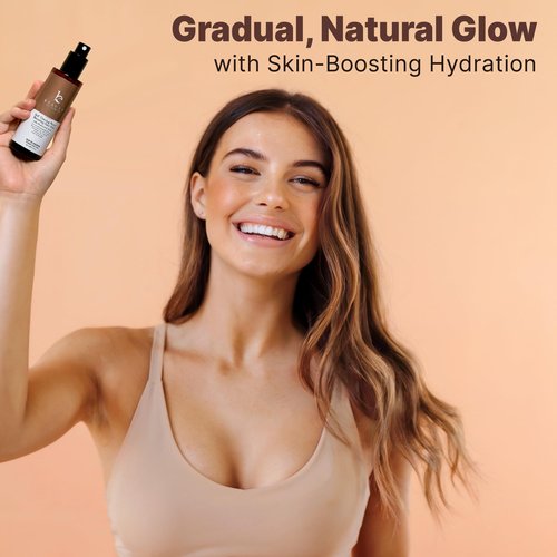 Bronzing Face Tanner Spray Mist, Sunless Face Tanning Water, USA Made with Natural & Organic Ingredients