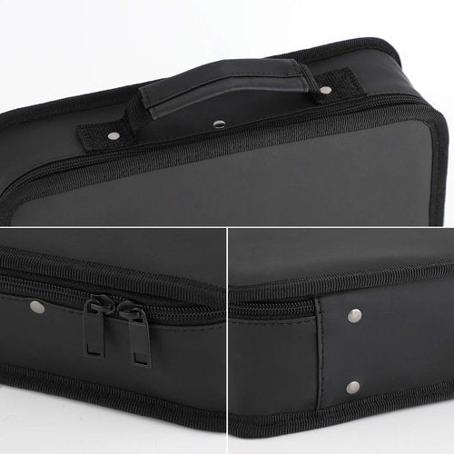 Segbeauty Barber Tool Bag, 11.8 x 8.5in PU Leather Travel Makeup Toiletry Carrying Case, Hair Styling Cutting Kit Storage Organizer for Clipper Shears Combs Cosmetics Salon Beauty Supplies