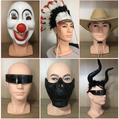 BLTYXT PVC Male Mannequin Head Professional Training Head Bald Manikin Head with Shoulder for Display Headphone Game Console Hats Wigs Jewellery Glasses Facemask Caps Model Head