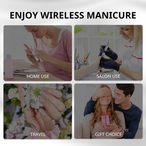 AIRSEE Mini Handheld UV Light for Gel Nails,Portable Rechargeable Nail Lamps,2 Timers for Fast Nail Extension,Rhinestone Glue Decoration,Gel Nail Strips at Home,Travel(White)