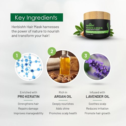 Herbishh Hair Color Shampoo Linen Magic Dye for Gray Hair + Herbishh Argan Hair Mask-Deep Conditioning & Hydration For Healthier Looking Hair 150ml