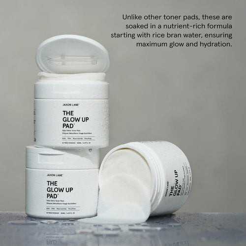 Rice Toner Pads Korean Skin Care Daily Exfoliating Pads for Face: THE GLOW UP Centella AHA PHA Niacinamide Brightening Toner for Mens Skincare, Facial Cleansing, Acne Pores, Dark Spots & Skin Radiance