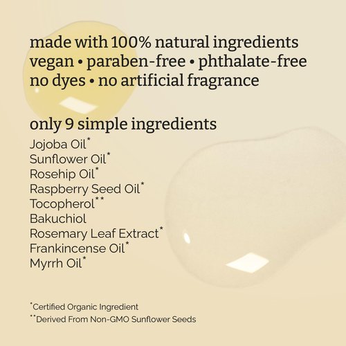 Mightily Made Age Defense Face Serum with Bakuchiol (Retinol Alternative), 100% Natural Oils, Anti-Aging, Reduce Wrinkles, Fine Lines, Dark Spots, and Tighten Skin,1 fl oz