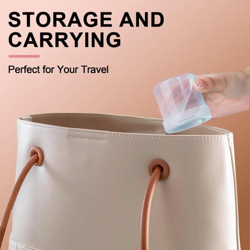 UMETASS TSA Approved Wide Mouth Travel Size Containers, PP Clear Leak Proof Travel Plastic Jars with Lids for Creams Lotion Cosmetic, Jewelry Beads, Sample, Small Items Storage (1 oz, 4 Pcs)