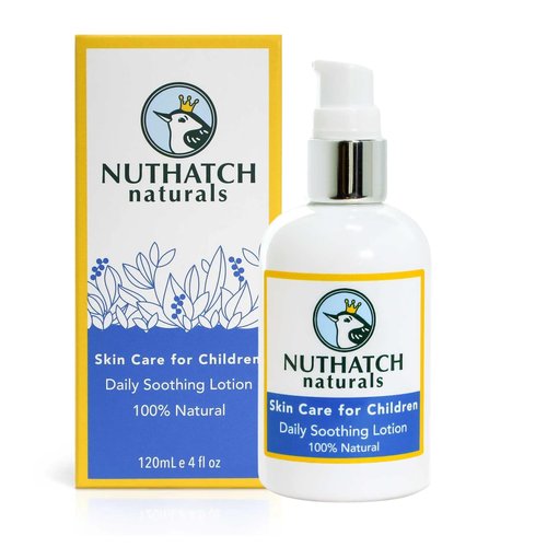 Nuthatch Naturals Kids Lotion - Daily Use Gentle Moisturizer - Plant Based, Moisturizing & Non-Toxic Soothing Lotion for Kids - Dermatologist Tested - Gentle, Mild, Hypoallergenic, Fragrance Free