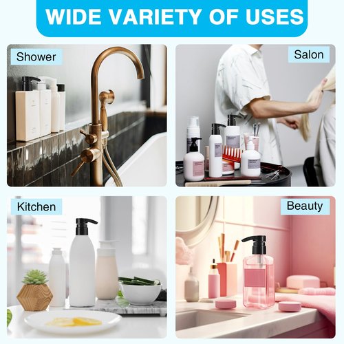 20-Pack Shampoo Pumps for Liter 33.8 oz Shampoo and Conditioner, Pump Dispenser Fits Most Salon Bottles with 1-inch Wide Opening, Black & White Replacement Pump for Soft Hair Products, Body Wash