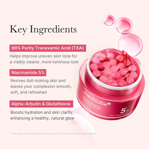 medicube TXA Glow & Care Duo: TXA+Niacinamide 15% Glow Facial Serum and TXA+Niacinamide Capsule Cream