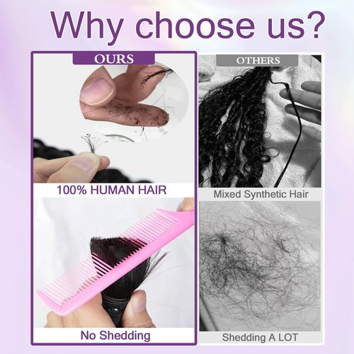 Human Braiding Hair for Boho Braids 100g 18 Inch Deep Wave Bulk Human Hair for Braiding Knotless No Weft 12A Wet and Wavy Curly Human Hair Extensions Bohemian 4 Bundles Natural Color