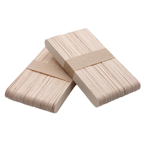 500pcs Wooden Craft Sticks 5.91 Inch Long Natural Wood Popsicle Ice Cream Sticks for DIY Wood Crafts, Jumbo Sticks，Hair Removal and Waxing Supplies,Home Art Projects