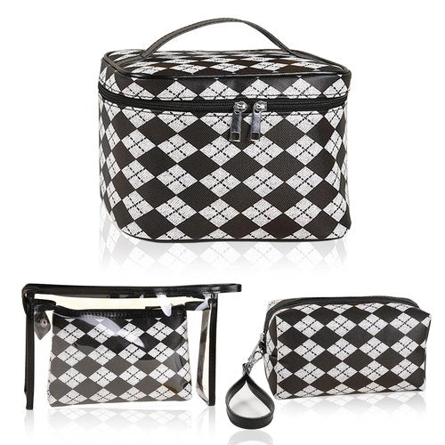 jiffordwind Makeup Bag 4 Pcs Waterproof Cosmetic Bag Set Portable Travel Cosmetic Bag Multifunction Organizer Storage Bag Toiletry Bag forWomen and Girls (BLACK)