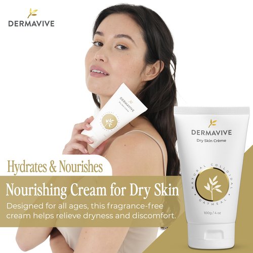 Dermavive Sensitive Skin Care Bundle – Hydrating Facial Cleanser 120ml + Oatmeal Body Hydrator 120ml + Dry Skin Crème 100g | For Dry, Flaky, Itchy & Sensitive Skin | With Colloidal Oatmeal & Vitamin E