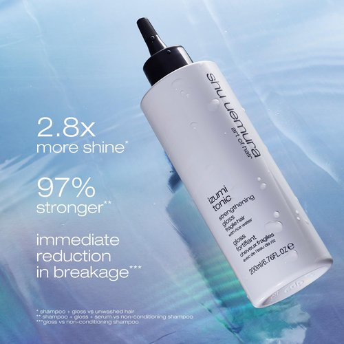 shu uemura art of hair Izumi Tonic Strengthening Gloss - Reduces Breakage and Adds Shine, Nourishes with Japanese Rice Water, 2.5 Fl Oz