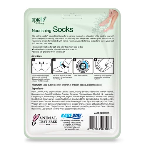 Epielle Relaxing & Nourishing Hand & Foot Masks for Dry, Overworked Skin, Self Care Gifts for Women, Spa Kit, Stocking Stuffers, Thanksgiving Essentials, 6 Moisturizing Gloves & 6 Moisturizing Socks