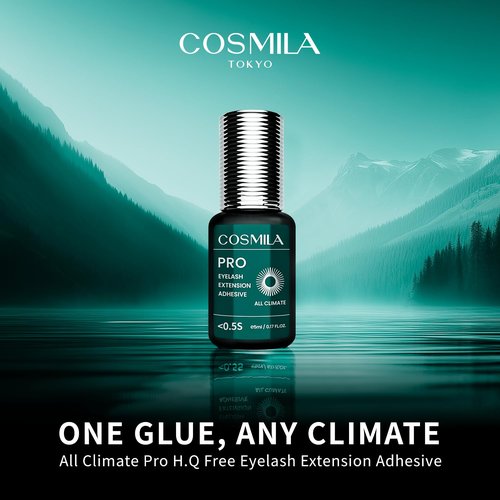 COSMILA Pro Eyelash Extension Glue – HQ Free – 99.8% Japan Monomer, Ultra-Stable – All-Climate, Sensitive-Friendly, Extra Strong – <0.5s Fast Drying, 8 Weeks Retention – for Lash Technicians – 5ml