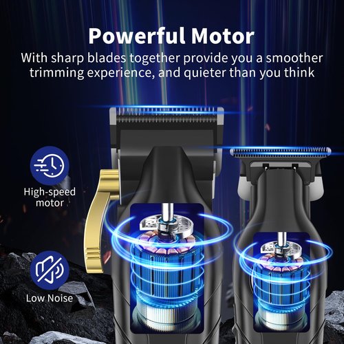 HIENA PRO Professional Hair Clipper Set & Trimmer Kit for Men, Rechargeable Cordless Barber Clippers for Hair Cutting, Haircut Clippers, Perfect Gift for Men