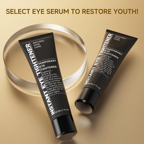 HUSPUR Instant Eye Tightener, Temporary Instant Visibly Reduces Wrinkles Under Eye Bags and Wrinkles Filler, Fine Lines Tightening and Lifting Cream for Women Men,1 FL Oz(Pack of 3)