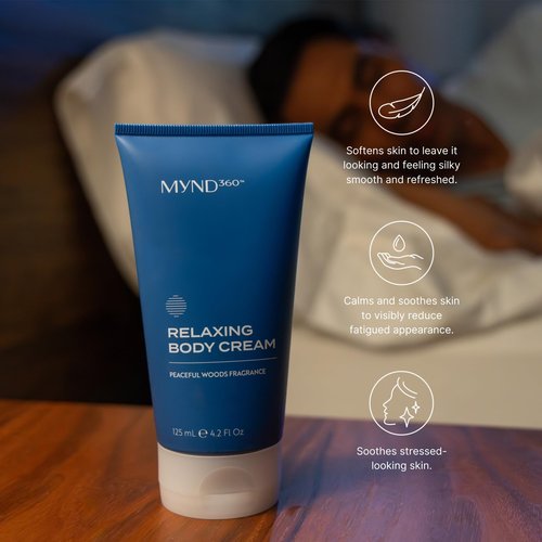 Nu Skin MYND360™ Relaxing Body Cream | 4.2 fl oz | Lotion for Sleep & Calm | Magnesium, Calcium, & Water Infused Skin Care with Lotus Flowers | Soothing Skincare Moisturizer & Lotion with Magnesium