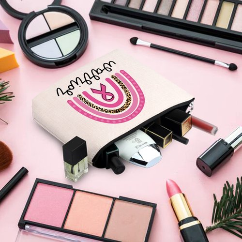 BLUPARK Breast Cancer Awareness Makeup Bag Breast Cancer Warrior Gift Breast Cancer Survivor Gift Pink Ribbon Zipper Bag (Breast Cancer Warrior)