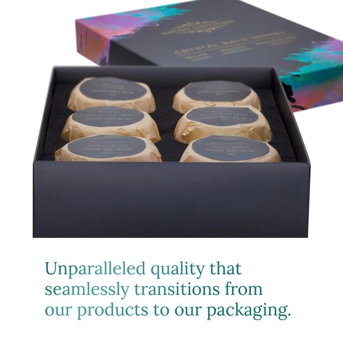Crystal Bath Bombs Gift Set (6 Pack) – Aromatherapy Bath Bombs with Bath Salts. Lavender, Eucalyptus Mint & Citrus - Relaxation Gifts for Women, Self Care Gifts for Women & Men, Stocking Stuffers