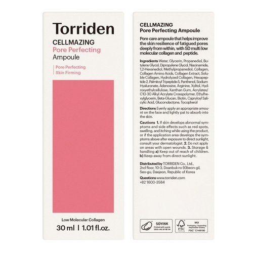 Torriden DIVE IN Hyaluronic Acid Serum 50ml (1.69 fl.oz.) + CELLMAZING Pore Perfecting Ampoule 30ml (1.01 fl. oz)