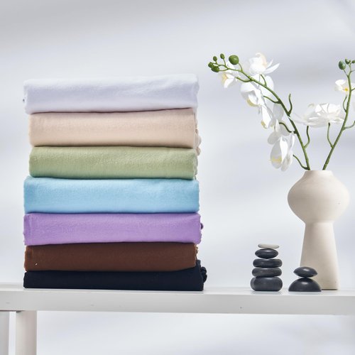 Master Massage Cotton Flannel Sheets Set (3 Piece Set) Massage Table Cover Set, Beauty Salon SPA Bed Replacement Cover, Includes Table Cover, Face Cushion Cover, Table Sheet, Sky Blue