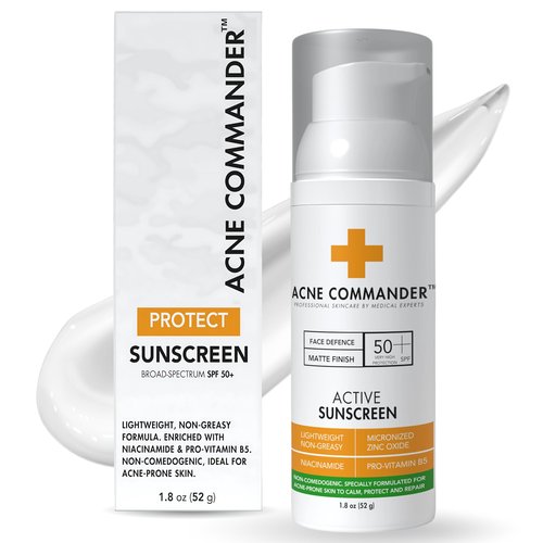 Breakout-Free Mineral SPF 50 Face Sunscreen – Zinc Oxide, Non-Comedogenic Broad-Spectrum UVA/UVB Protection for Sensitive & Acne-Prone Skin | Lightweight, Hydrating, Matte Finish & Water-Resistant 52G