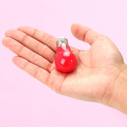 RONRONS 20 Pieces Light Bulb Shaped Lips Balm Tube, 6ML Small Empty Refillable Lips Gloss Bottles with Silver Cap