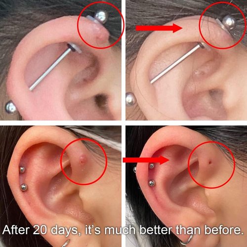 Piercing Kit - Judero 66Pcs Piercing Kit Includes Mixed 50Pcs Ear Nose Piercing 12G 14G 16G 18G 20G Hollow 6Pcs Piercing Discs 6Pcs Clean Tools 4Pcs Gloves for Ear Nose Navel Nipple Lip Tongue Piercing Tools