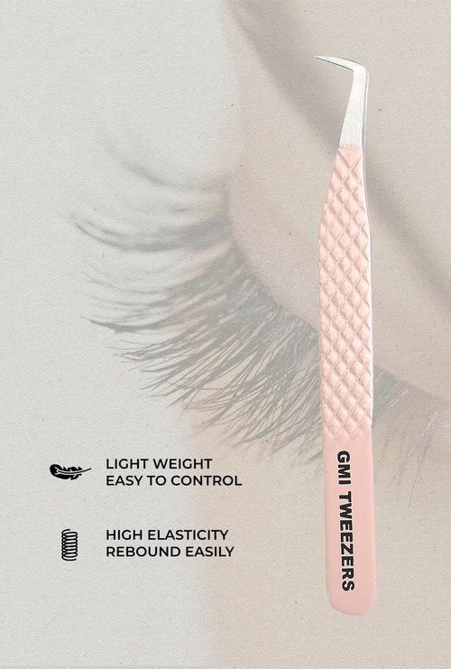 GMI TWEEZERS GMI Lash Tweezers - Set of 5 Eyelash Tweezers- Stainless Steel Eyelash Extension Tweezers - Multipurpose Lash Tweezers T2233 Tweezer
