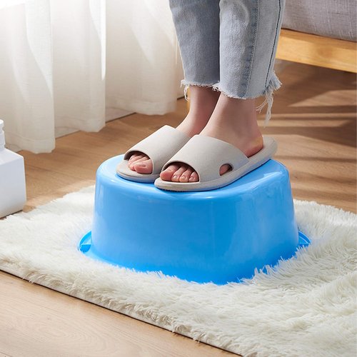 AMOBON Foot Soaking Bath Basin: Plastic Foot Spa Basin for Soaking Feet - Foot Soaking Tub with Massage Dots - Roomy Foot Soak Bucket for Water Spa and Foot Massage (Purple)