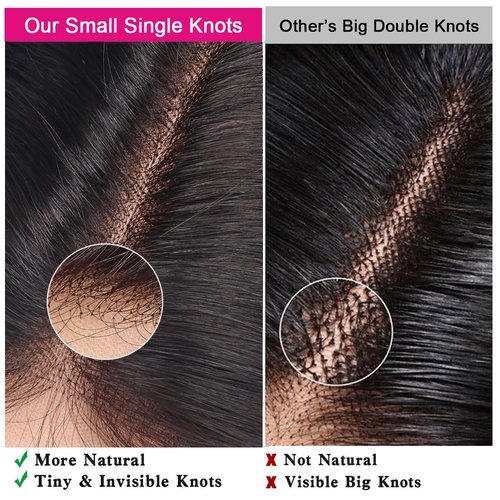5x5 Transparent HD Lace Closure Human Hair Body wave Closure Unprocessed Virgin Human Hair Invisible Lace Frontal Closure Pre Plucked with Baby Hair Natural Black Color 14 inch