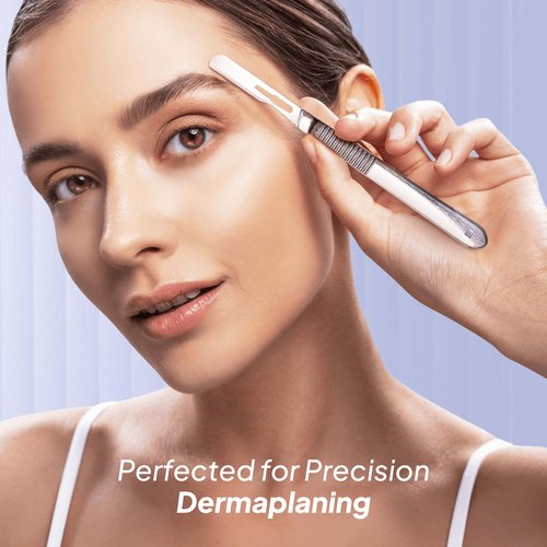 MyMed #14R Blades Dermaplaning Scalpels with Dermaplane Handle - Pack of 15 Dermaplane Razor for Women Face + Dermaplane Handle #3, Dermaplaning Tool for Face