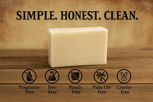 Old Fashioned Lye Soap Organic Natural Handmade Bar for Face and Body - 3 pack