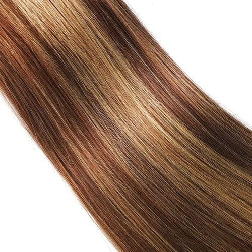 4/27 Human Hair Bundles Ombre Straight Bundles Highlight Bundle 12 14 16 Inch Double Weft Unprocessed Brazilian Virgin Remy Hair Extensions Healthy And Soft 3Pcs/Set Deals